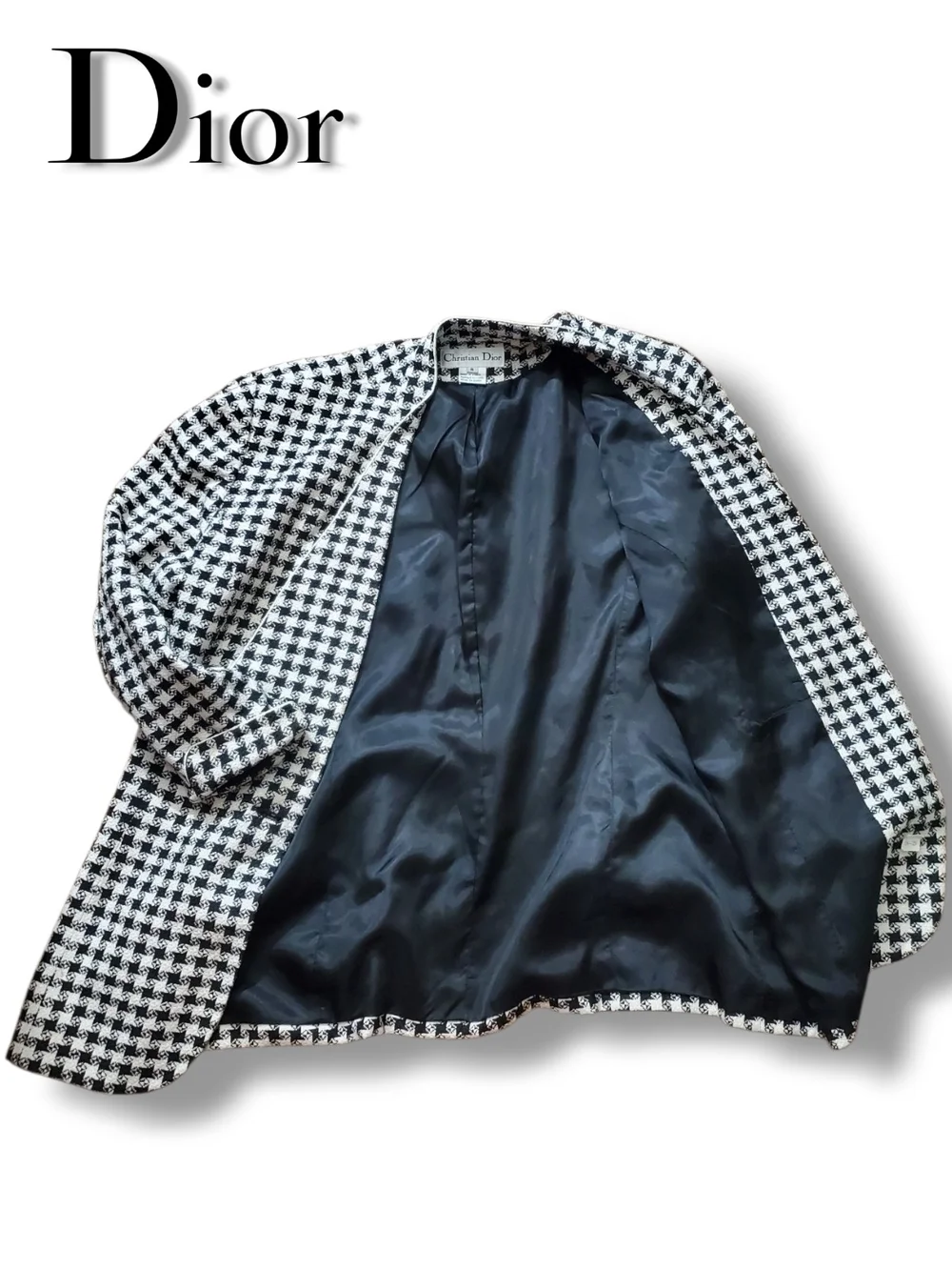 Dior Black & White Houndstooth Blazer